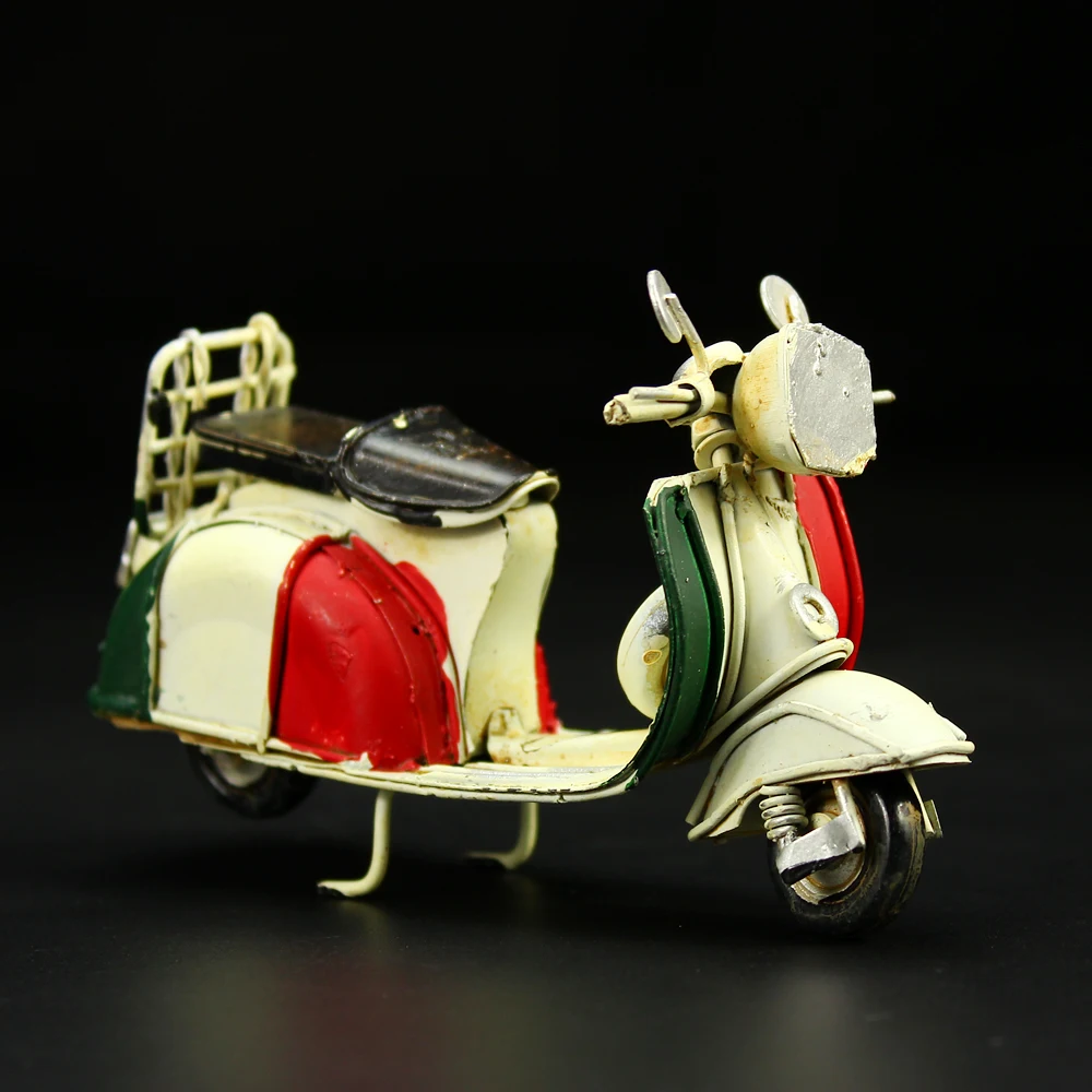 vintage handmade metal crafts miniatures Cute Little motorcyde model home kids room ornaments decoration Birthday gift