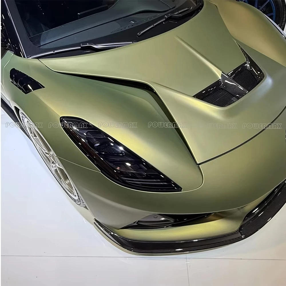 Car Part Dry Carbon Fiber Body Kit Front Engine Hood Engine Bonnet Exterior Trim for Lotus Emira 2021+
