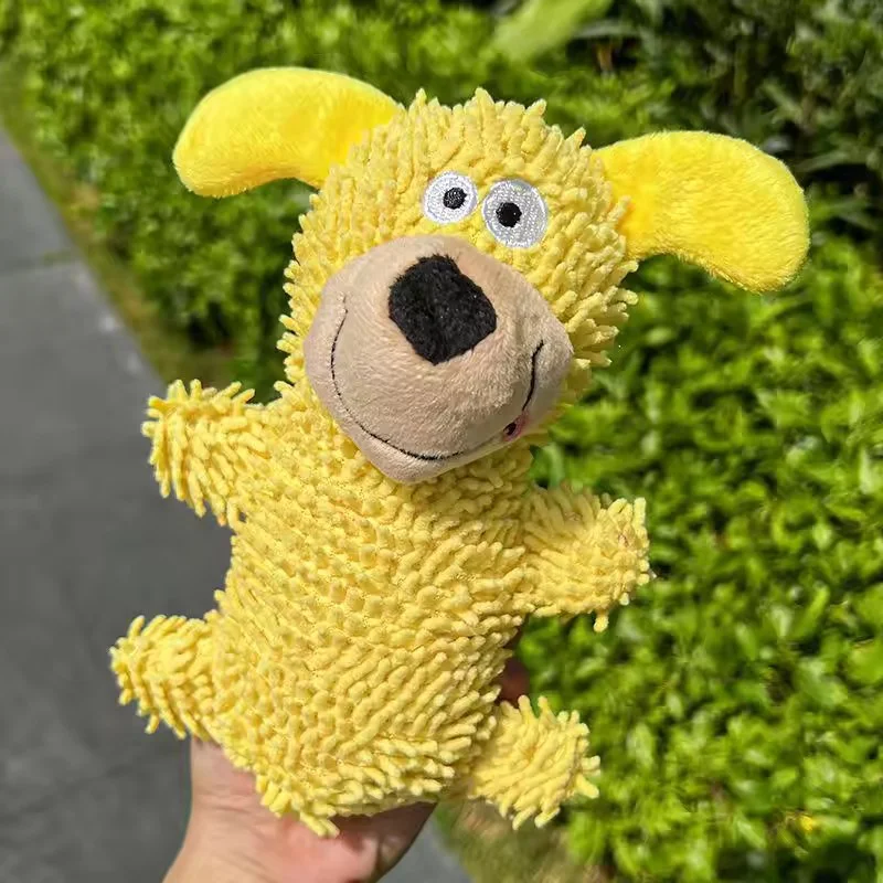 Plüsch-Quietschspielzeug für Hunde, Zahnpflege-Kauspielzeug, bissfest, interaktiv, für selbstständiges Spielen, für kleine und mittelgroße Welpen, gegen Langeweile, Haustierzubehör – Detail 5