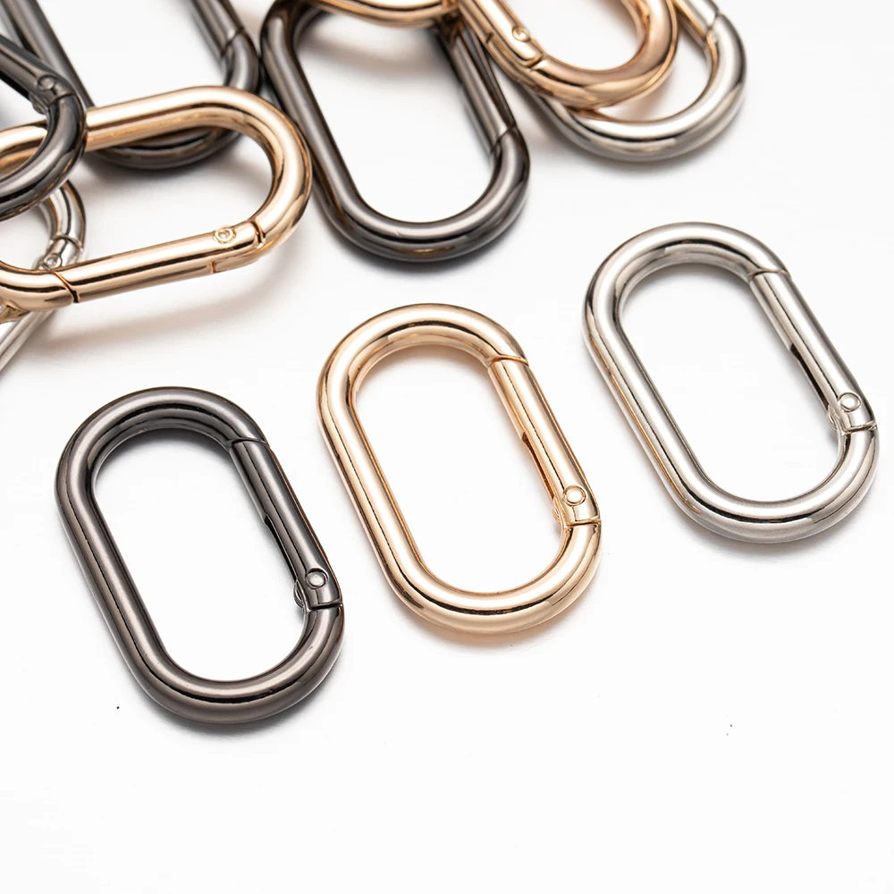 5 stücke ovale Feder zu öffnende Stecker Schnalle Schlüssel ring für DIY Ledertasche Handtasche Schlüssel anhänger Karabiner Schmuck Herstellung Zubehör