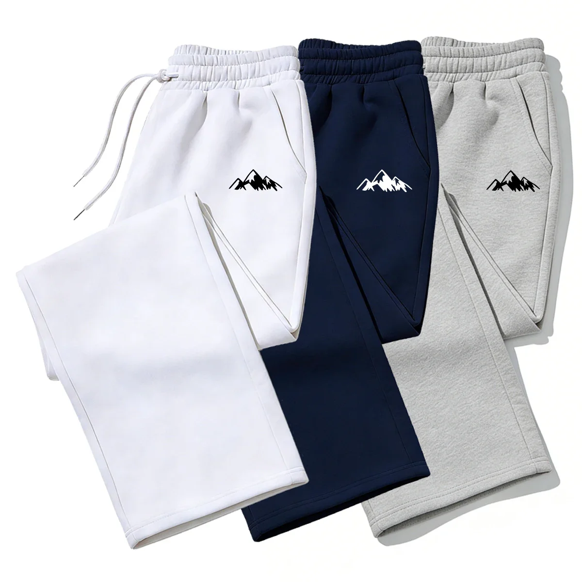 2026 Men's outdoor activity fashionable thick pants new casual loose printed sports pants for spring and autumn winter Fashion