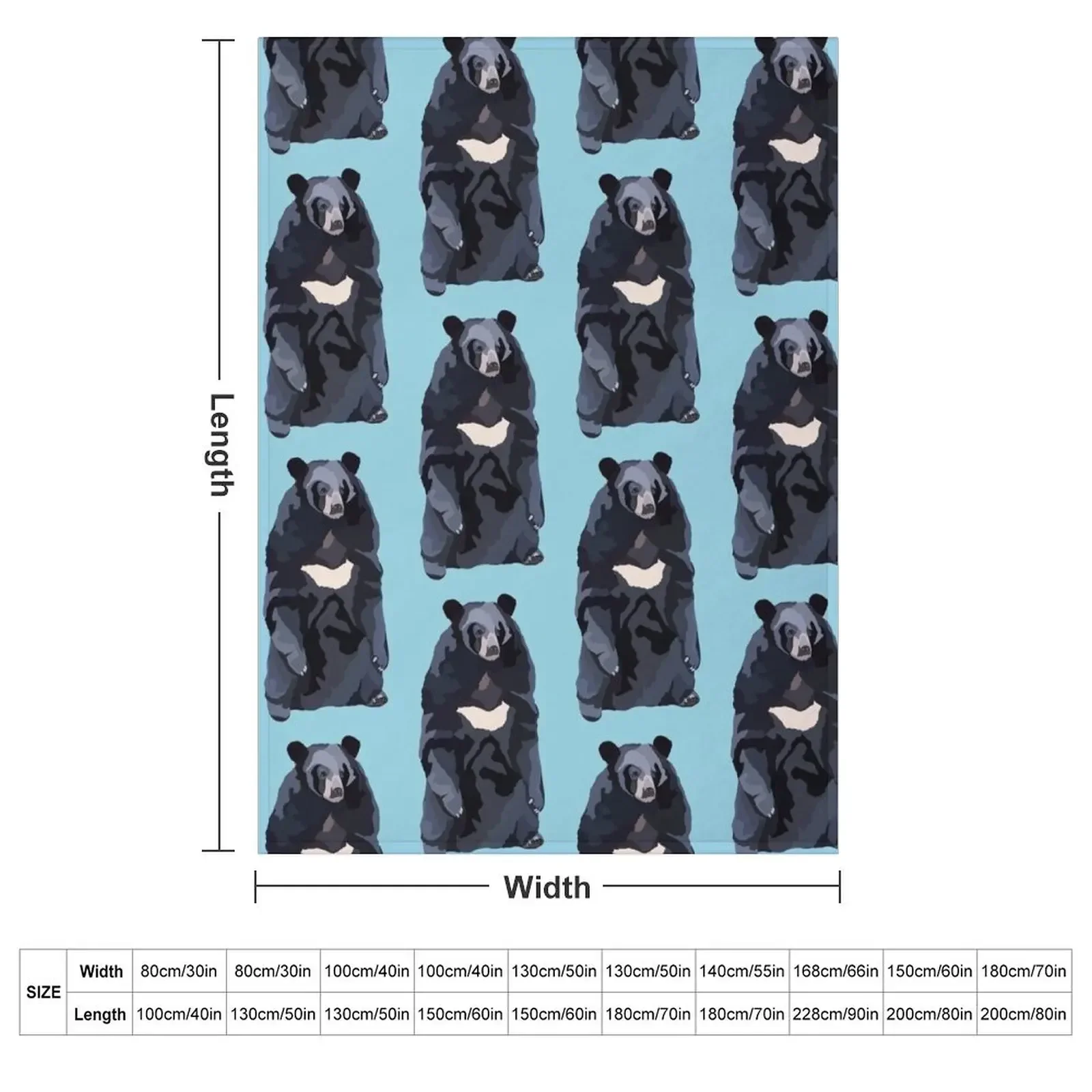 M is For Moon Bear Throw Blanket Soft Stuffeds Soft Plush Plaid christmas decoration Blankets