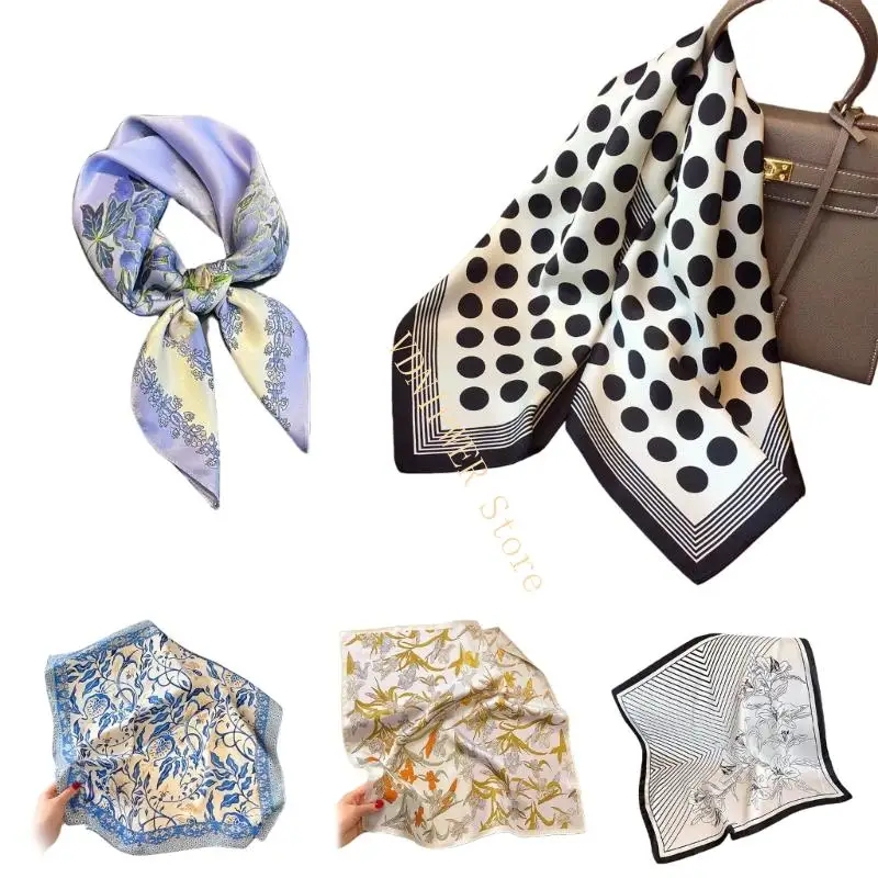 

Soft Stylish 70x70cm Square Scarf For Women Fashion Headwear Bandana Accessory D08E