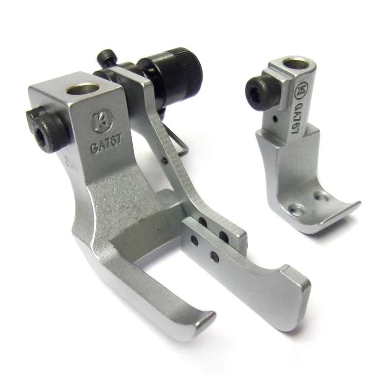 GA767R Double Needle Feet with Right Guide Fit for Durkopp Adler 467 767 768 JUKl PLC-1760 LU-2260 Sewing Machine Foot