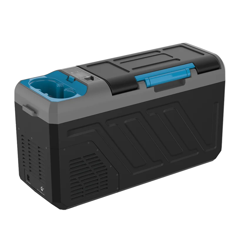 

Портативный автомобильный компрессорный холодильник для кемпинга, 15 литров, с цифровым дисплеем, подлокотник-бокс, артикул C051-015