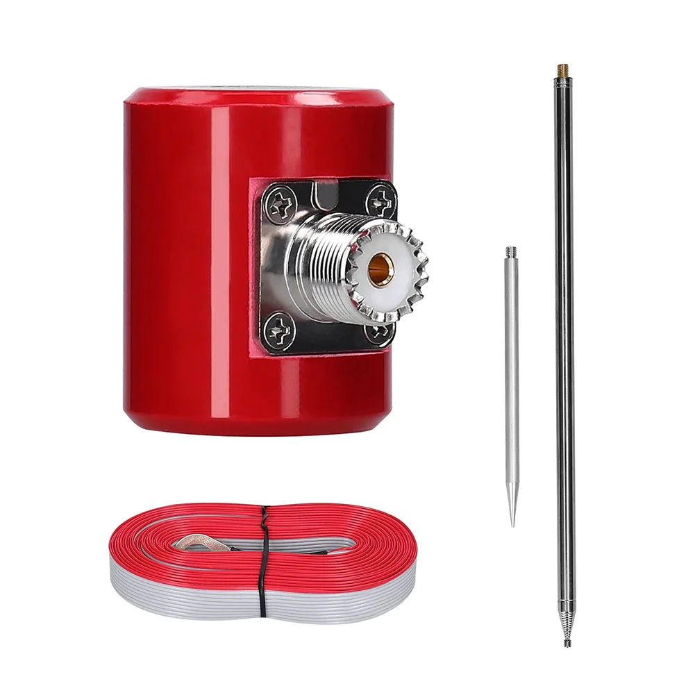 1 conjunto kit de antena de alta frequência 14m-30mhz 300w-600w hf antena telescópica de aço inoxidável 1/4 comprimento de onda para teste de rádio usdx qrp