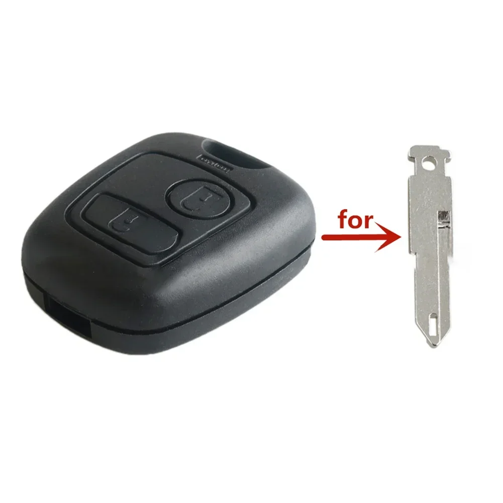 1pc Replacement Key Case For-Citroen Key Cover For Toyota Aygo 2 Button Remote Key Fob Shell For-Peugeot No Blade No Logo