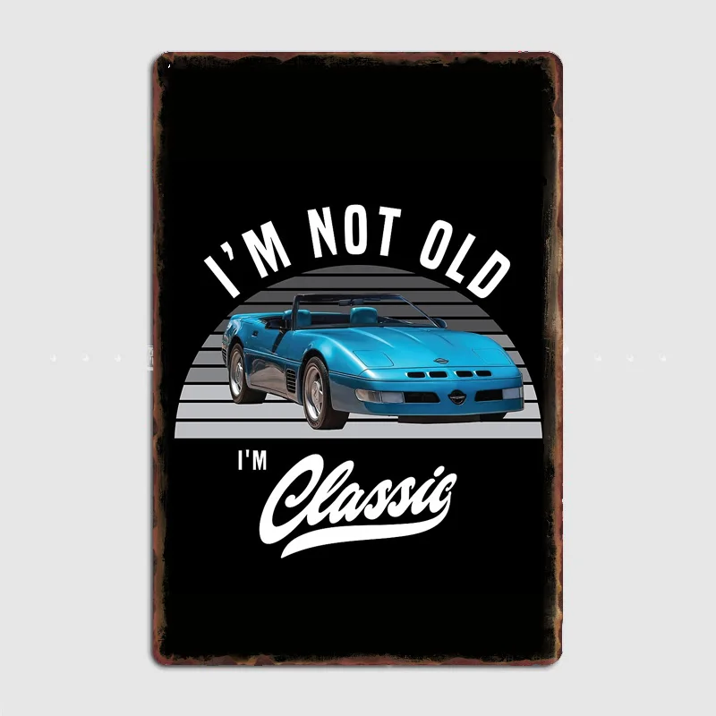 Retro Classic 1991 Corvette Calaway Sports Car Poster Metal Sign Garage Automobile Club Tin Custom Home Wall Decor Room Decor