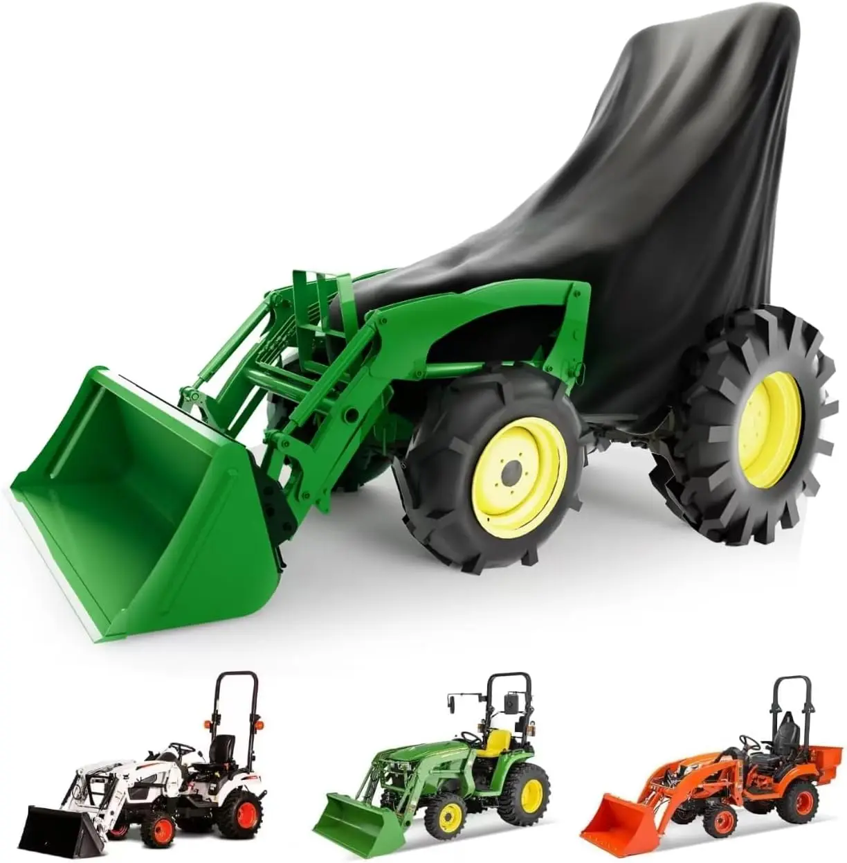 

Прочный водонепроницаемый чехол для трактора, универсальный, подходит для большинства компактных утилитарных тракторов, защита от пыли (189x76x86 дюймов)