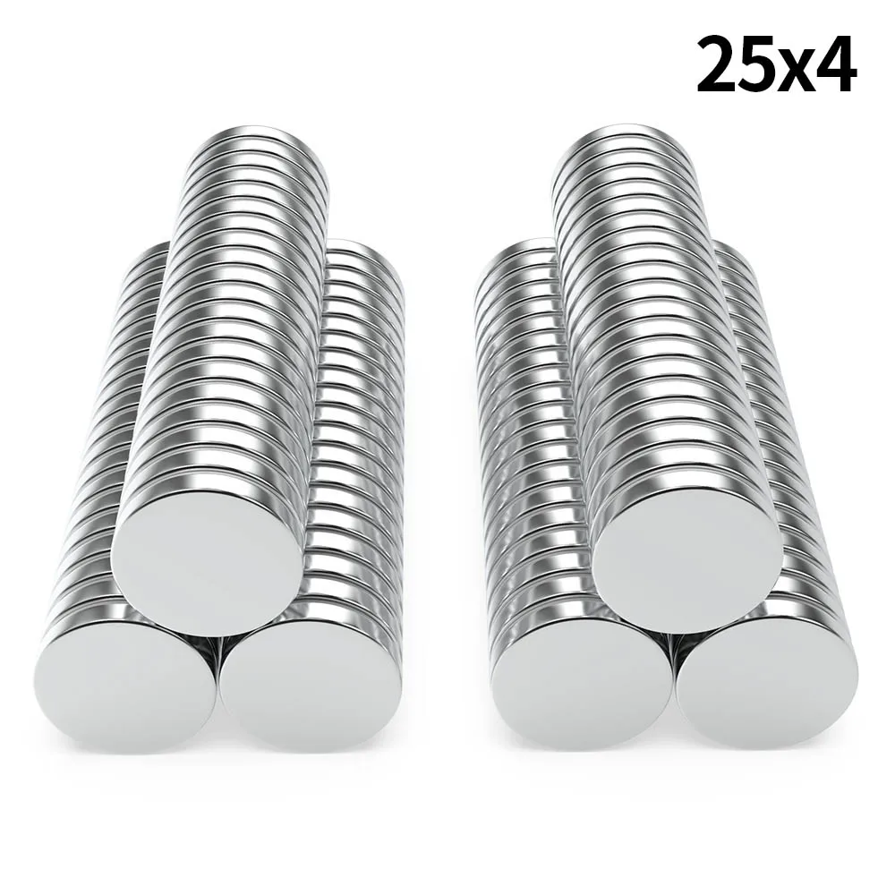 

25x4mm N35 Super Strong Neodymium Magnet Round NdfeB Powerful Permanent Magnetic imanes Refrigerator Magnets 25*4