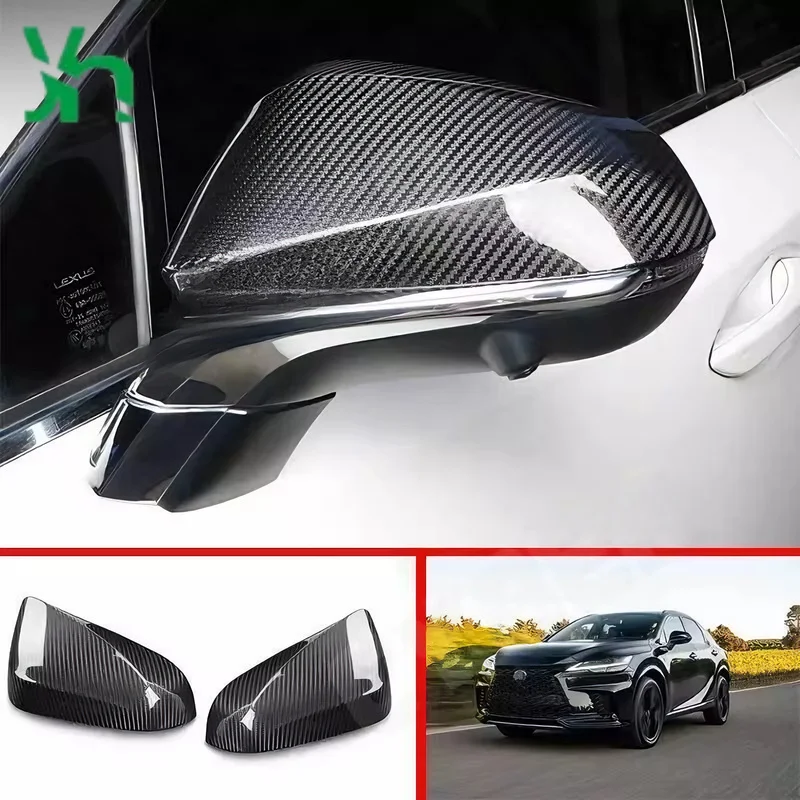 لكزس NX RX RZ 2014-2022 ألياف الكربون غطاء مرآة جانبية مرآة الرؤية الخلفية مرآة الرؤية الخلفية الملحقات الخارجية