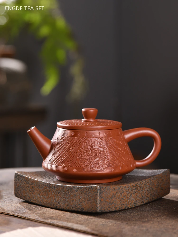 Chinese Yixing Purple Clay Tea Pot Classic Zhu Mud Teapot Home Zisha Filter Teaware Handmade Beauty Tea Infuser Custom Gifts