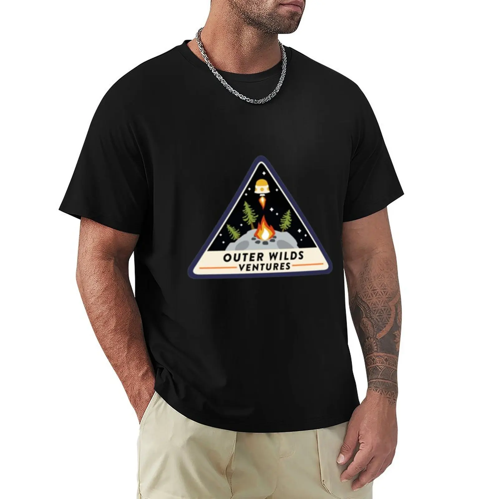 Outer Wilds Ventures T-Shirt Casual Loose Short Sleeve Tee for Men