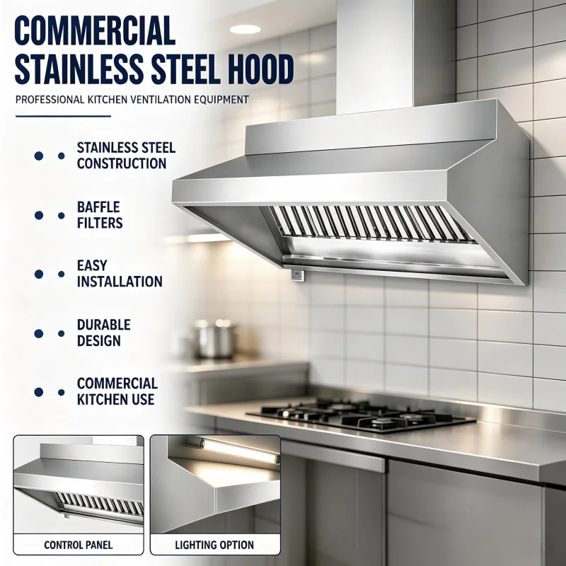 Range Commercial Kitchen - 상업용 스테인리스 스틸 주방 환풍기, 레스토랑용
