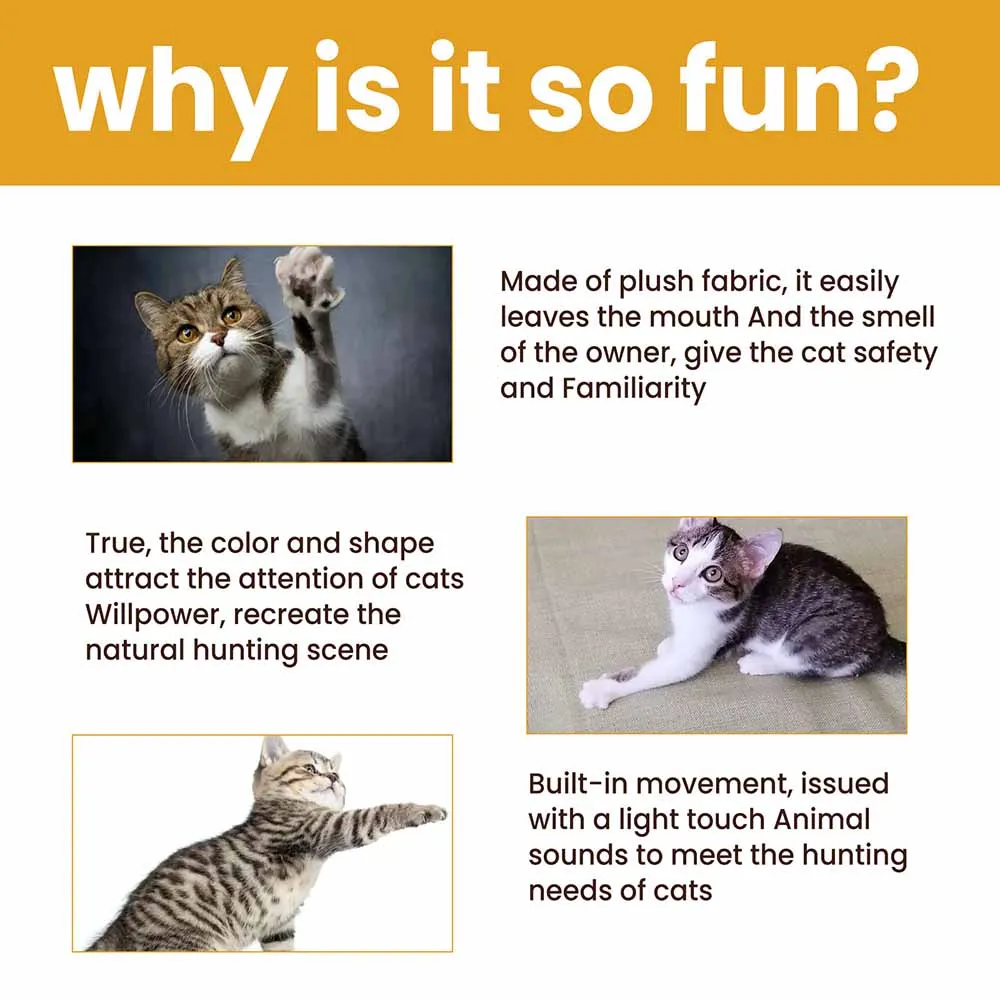 Smart Interactive Mouse Toy Fast Moving Wear Resistant Pet Toy Pet Product