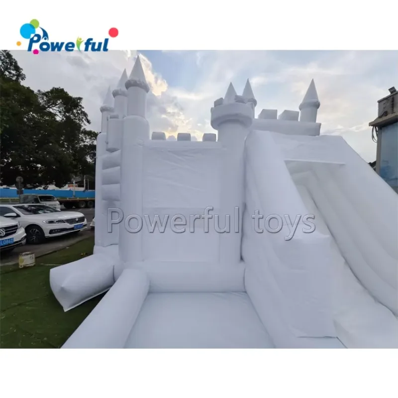 

Princess White Jumping Bouncer Combo Commercial All White Bounce House Inflatable White Bouncy Castle