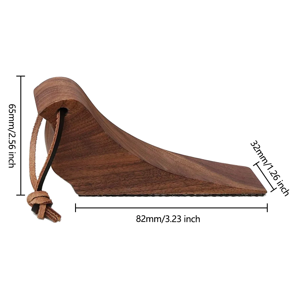 Wooden bird door stopper Functional decorative wooden door suction Handmade wooden animal stopper Door wedge with leather cord