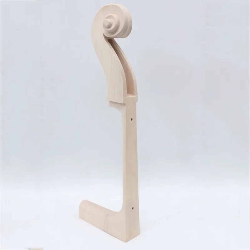 Unfinished Maple Cello Head, DIY Part Accessories, High Grade, Professional, 1Pc, 4/4 Cello Handle