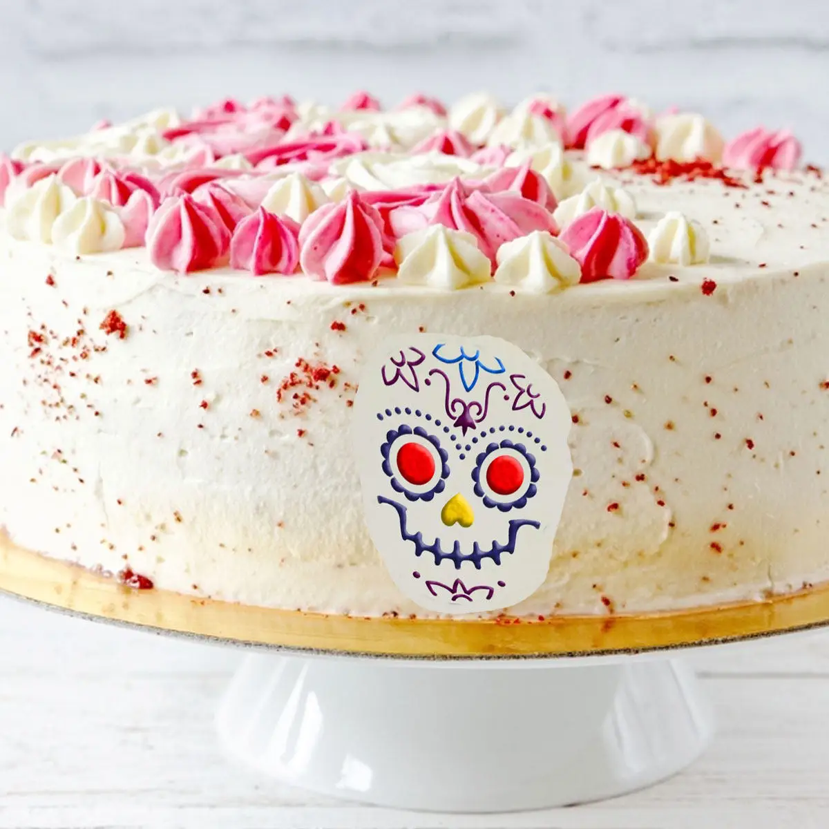 8 Pcs Cake Decorating Stencils Templates Duyas Para Decorar Pasteles Halloween Skull for Baking Cupcake Supplies Kit Molds