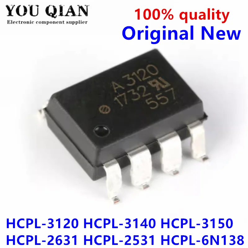 10PCS/LOT HCPL-3120-500E A3120 SOP-8 HCPL3120 HCPL-3140 A3140 HCPL-3150 A3150 HCPL-2631 A2631 HCPL-2531 A2531 HCPL-6N138 6N138