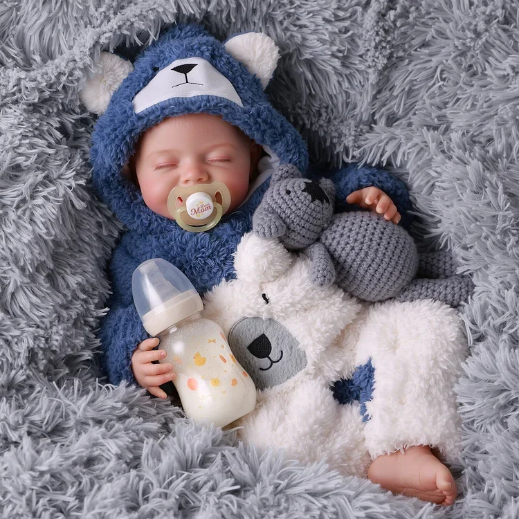 Claire 20 Zoll schlafende Reborn-Babypuppe mit Vinylkopf und Stoffkörper, Kleinkind Junge