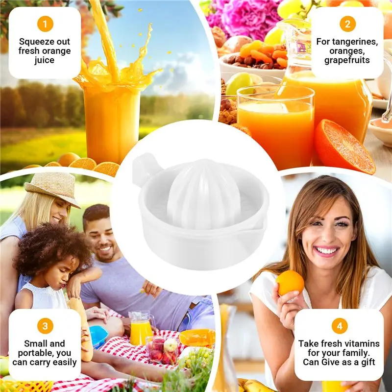 [NEWA08R】 Manual Lemon Squeezer, Orange Juice Squeezer, Citrus Orange Manual Hand Juicer Lid Rotation Press Anti-Slip Reamer