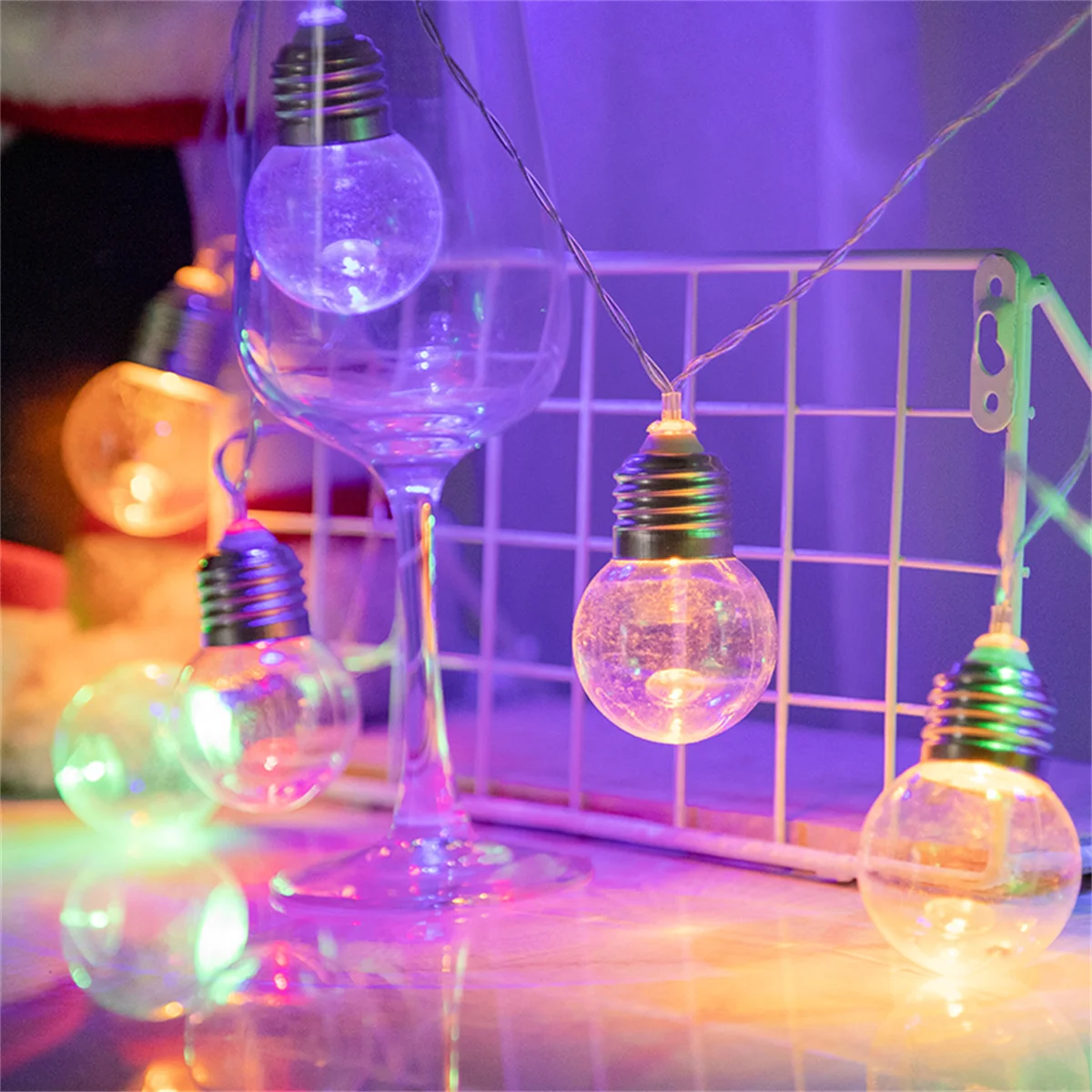 Lampadina a LED filettata stringa decorazione per tenda da campeggio esterna atmosfera retrò simulazione lampadina decorazione per feste