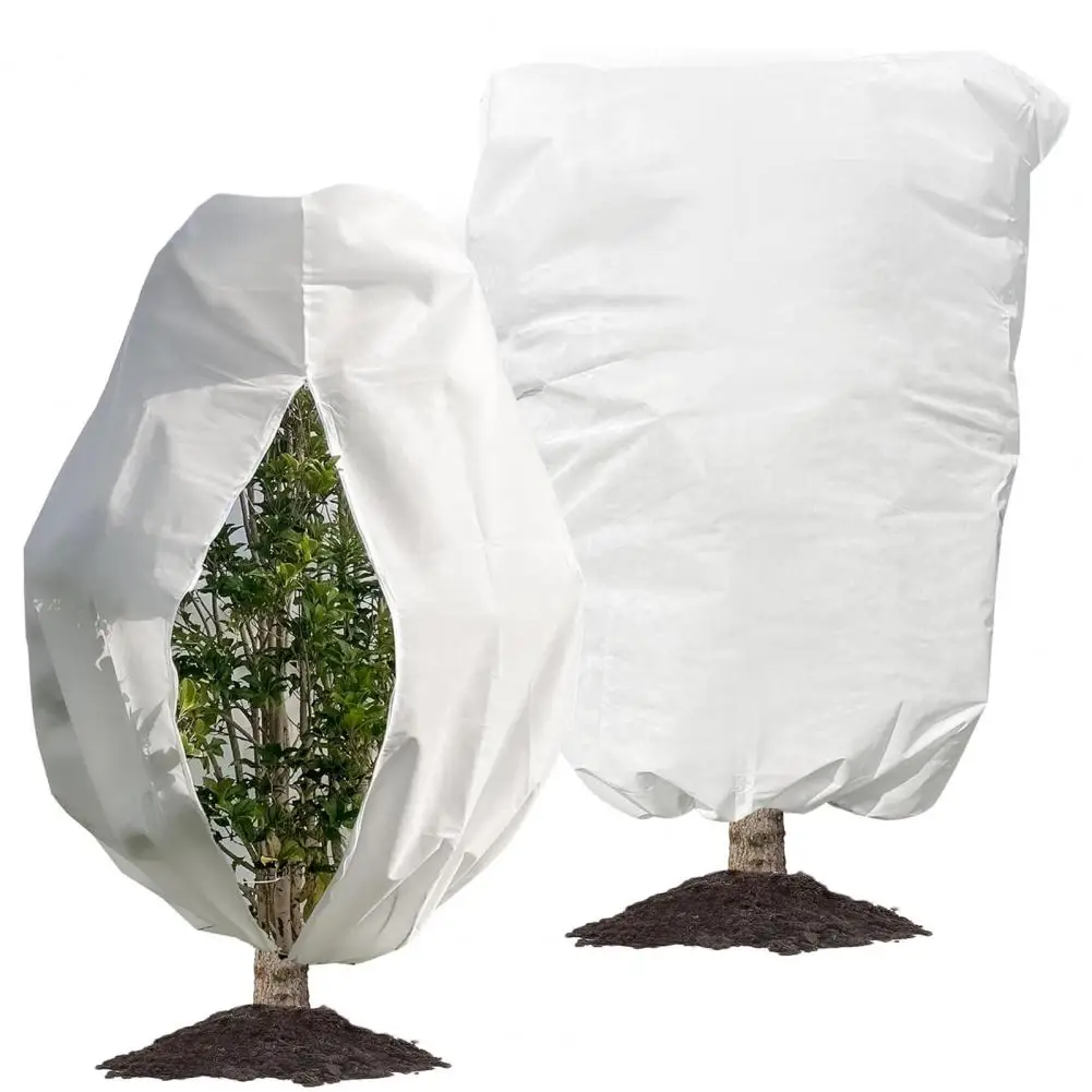 Adjustable Drawstring Plant Cover Plant Cover Winter Tree Cover with Zipper Drawstring for Outdoor Plants for Freeze for Trees