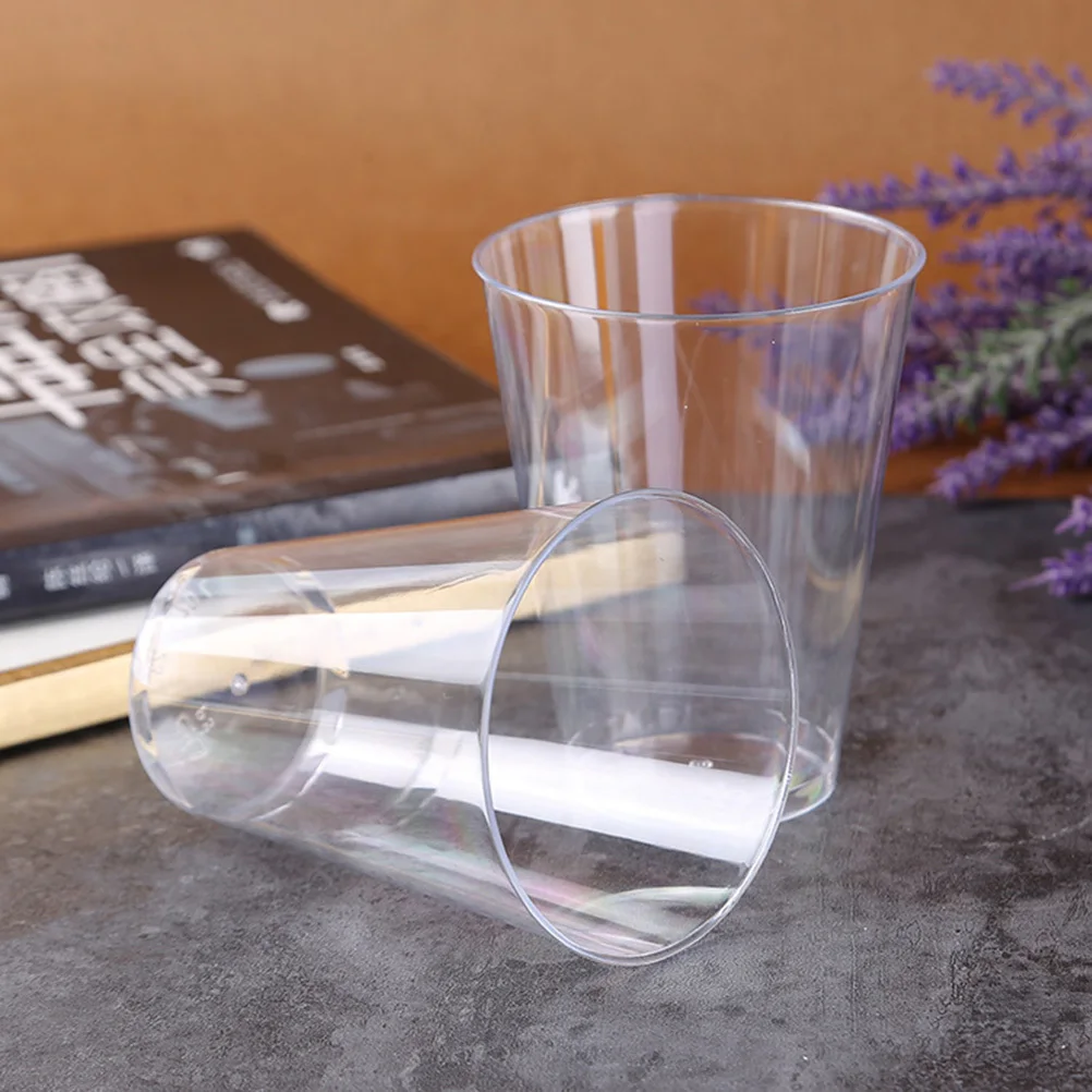 

20Pcs Aviation Cups Transparent Thick Hard Plastic Disposable Drinking Tumblers Wedding Party Cocktail Cups Tasting Cup