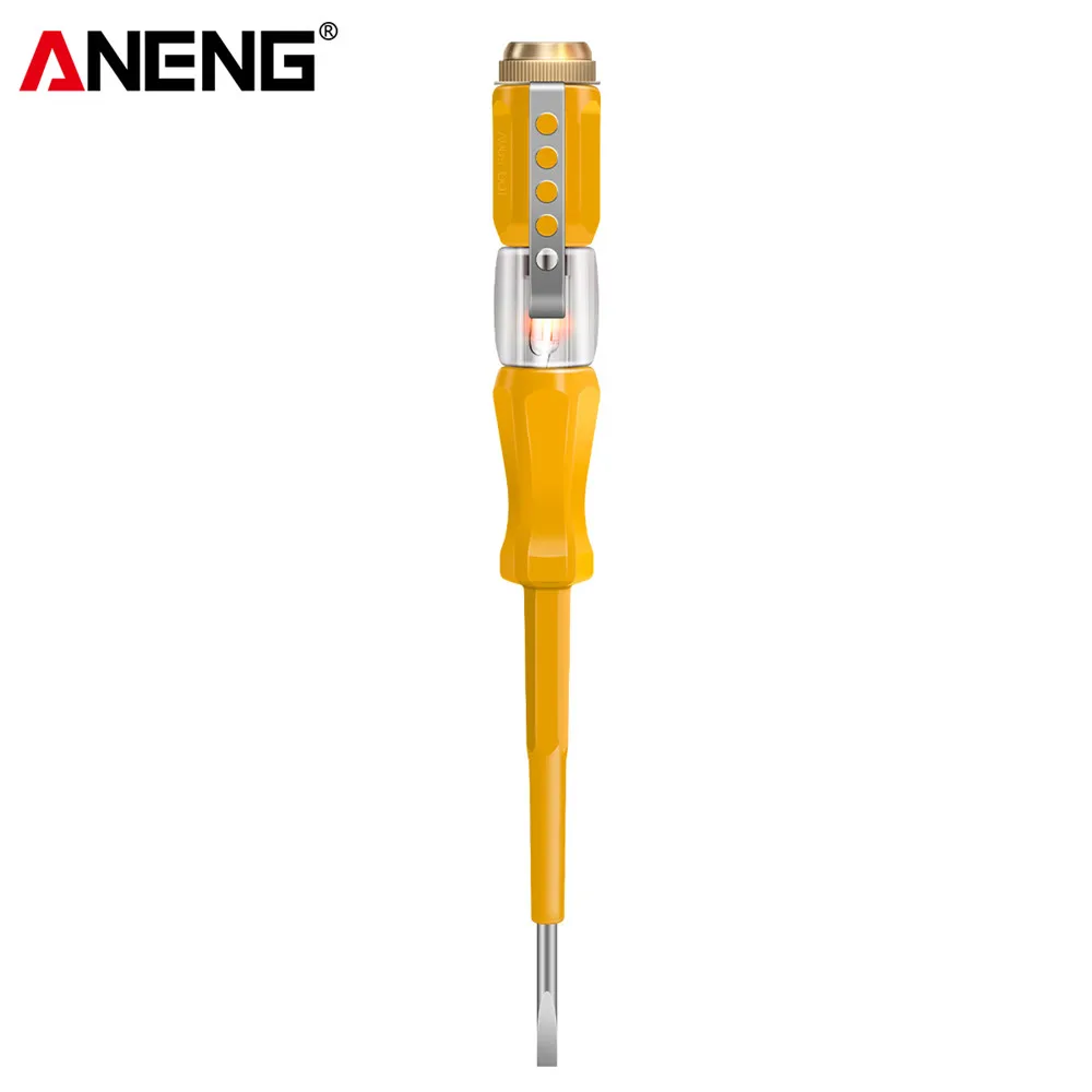 Portable Electricity Instrument Non-contact Voltage Meter Neon Bulb Screwdriver Voltage Tester for Live/Null Wire Judgment