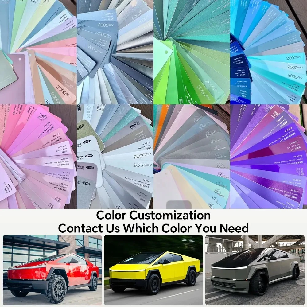 for Tesla Cybertruck 2024 2025 2026 9Mil Scratch Resistant Car Paint Protection Film Color Change Film Pre-cut PPF Decal Cover 3