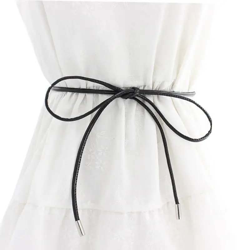 

652F Женская поясная цепочка, простой завязанный тонкий пояс для похудения, для классического пальто, рубашки