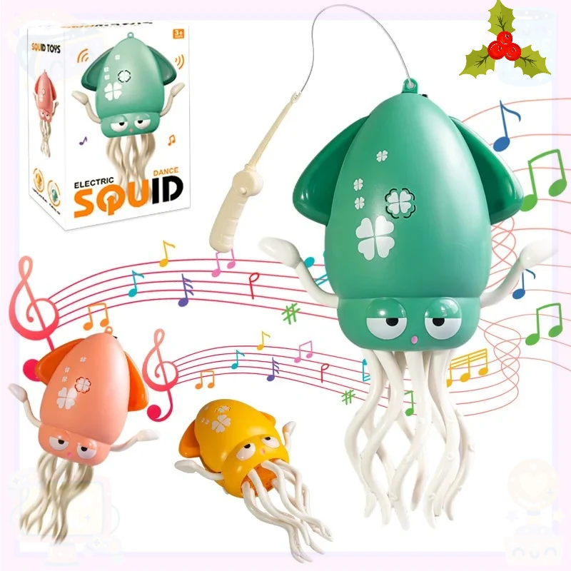 Juguete interactivo de Escape de calamar para baile, pulpo para niño y niña, regalo de Navidad de Acción de Gracias, versión con batería para niños
