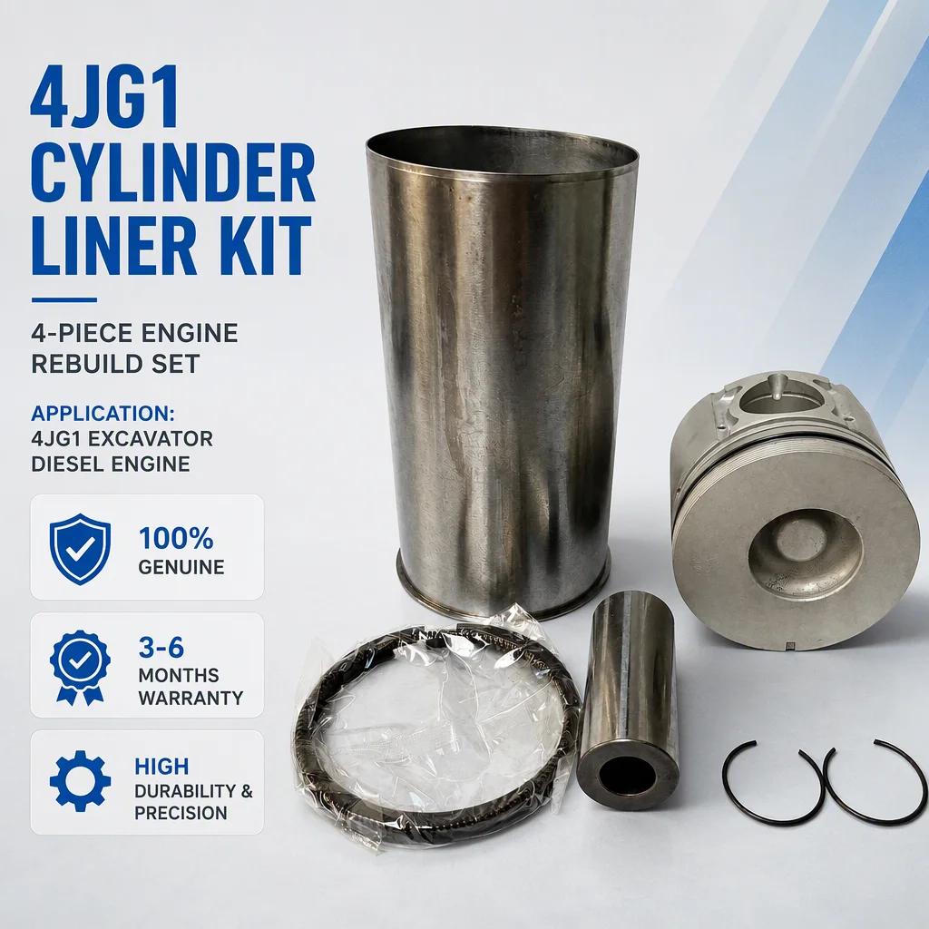 4JG1 Engine Overhaul Kit (Cylinder Liner Kit) 587814-6120 587814-6090, Genuine Doosan OEM Parts with 6-Month Warranty