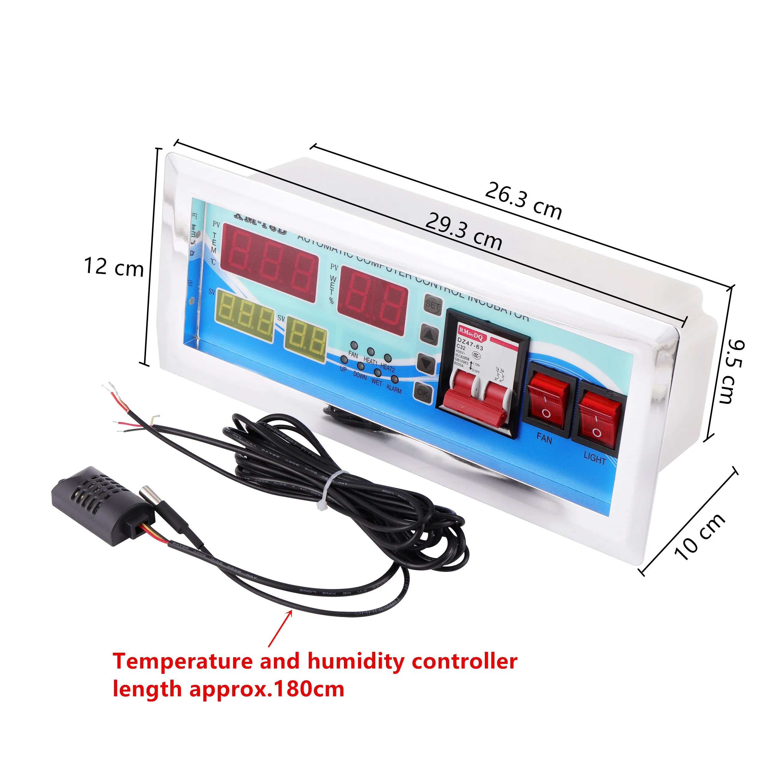 XM-18D Full Automatic Egg Incubator Controller Egg Hatcher Controller Multifunction Thermostat Temperature Humidity Controller