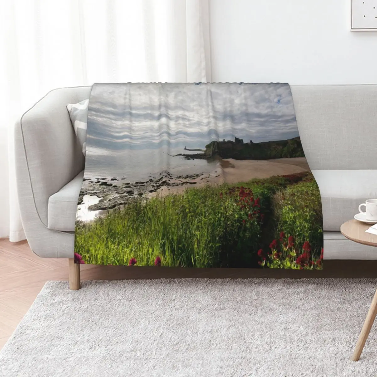 King Edward's Bay, Tynemouth Throw Blanket Polar Flannels Sleeping Bag Luxury St Multi-Purpose Travel Blankets