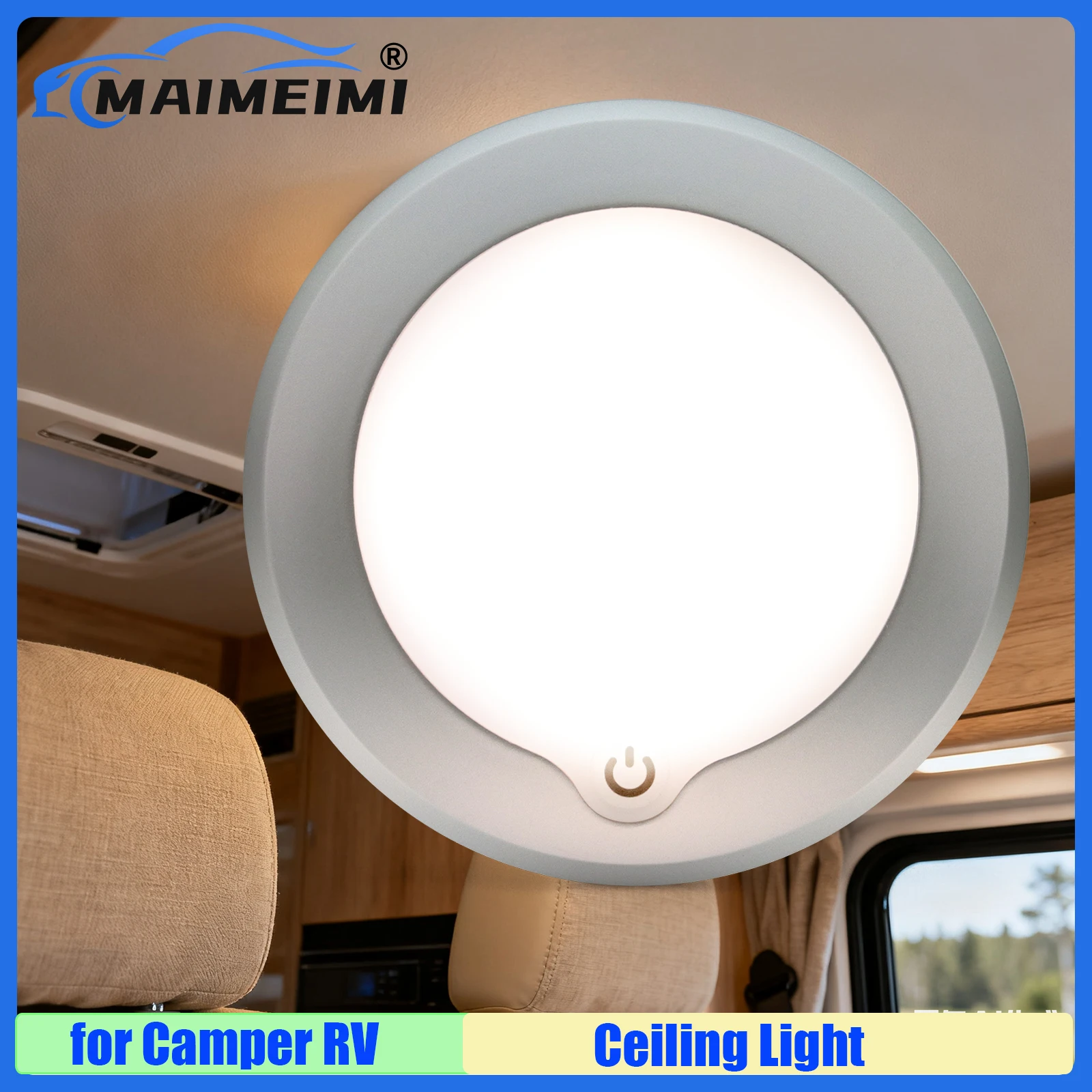 

MAIMEIMI 12 В-24 В постоянного тока светодиодные потолочные светильники с регулируемой яркостью и сенсорной кнопкой водонепроницаемая внутренняя купольная лампа IP67 для автофургонов, караванов, морской лодки