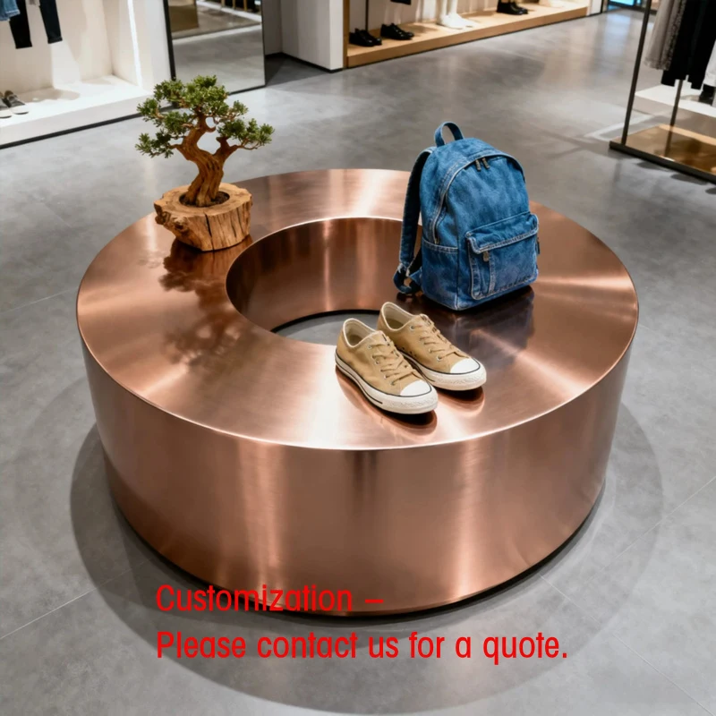 

custom.Standing Retail Display Stands Shoes Sunglasses Handbags-Copper Heavy Duty Customizable Dimensions Solid Back-Sa