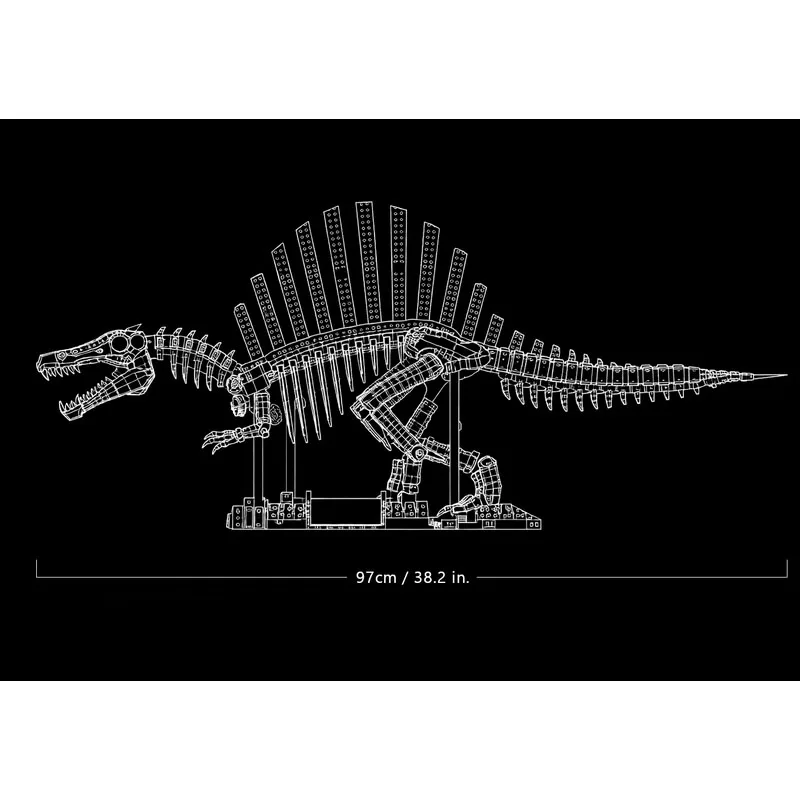 ชุดของเล่นตัวต่อ MOC-247793 ฟิกเกอร์ยอดนิยม ชุดประกอบฟอสซิลสไปโนซอรัส ของขวัญ 2237 ชิ้น โมเดลบล็อกตัวต่อ
