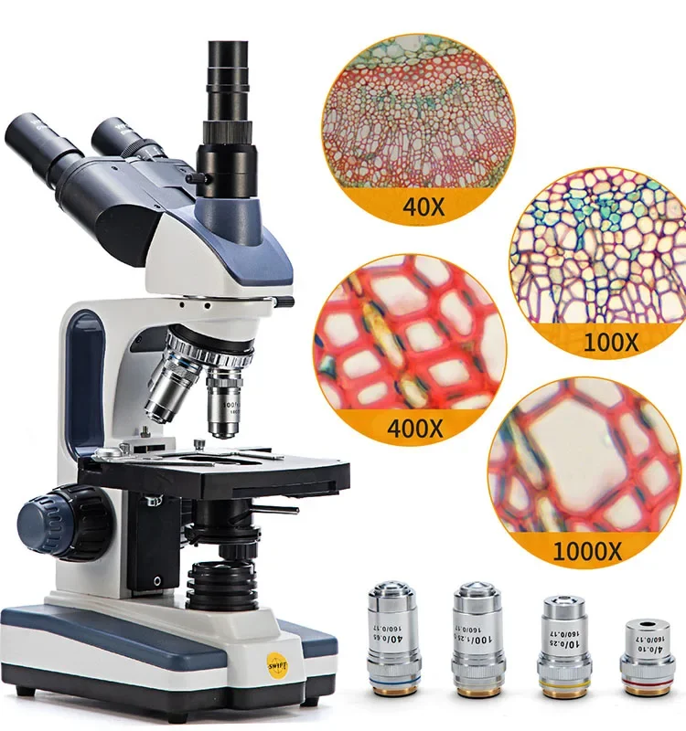 SWIFT-SW350T 40X-2500X Biological Microscope Digital Trinocular Microscope Lab Microscopio Manufacturer