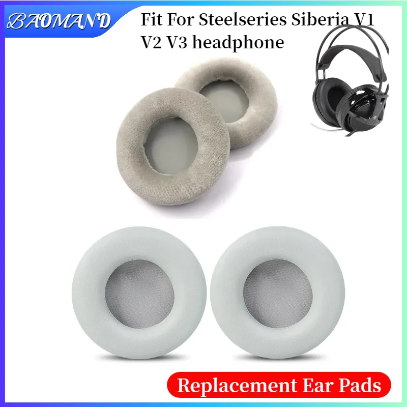 

For Steelseries Siberia V1 V2 V3 Sponge Cover Breathable Leather Mesh Ear Cover Protective Cover Headset Replacement