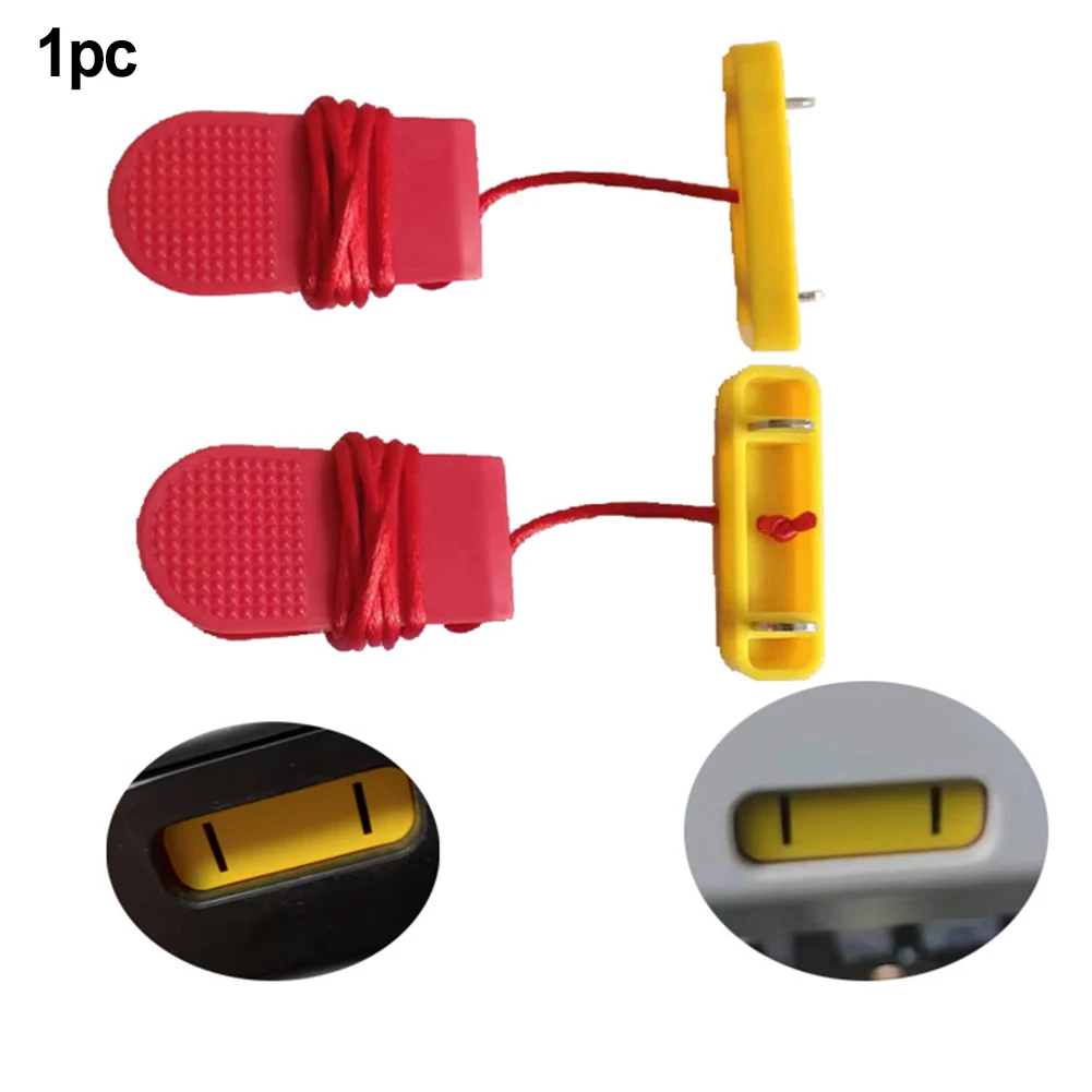 Treadmill Safety Key With Dual Insert Piece 53x16mm Red Replacement Switch 33mm Spacing For Most Treadmills