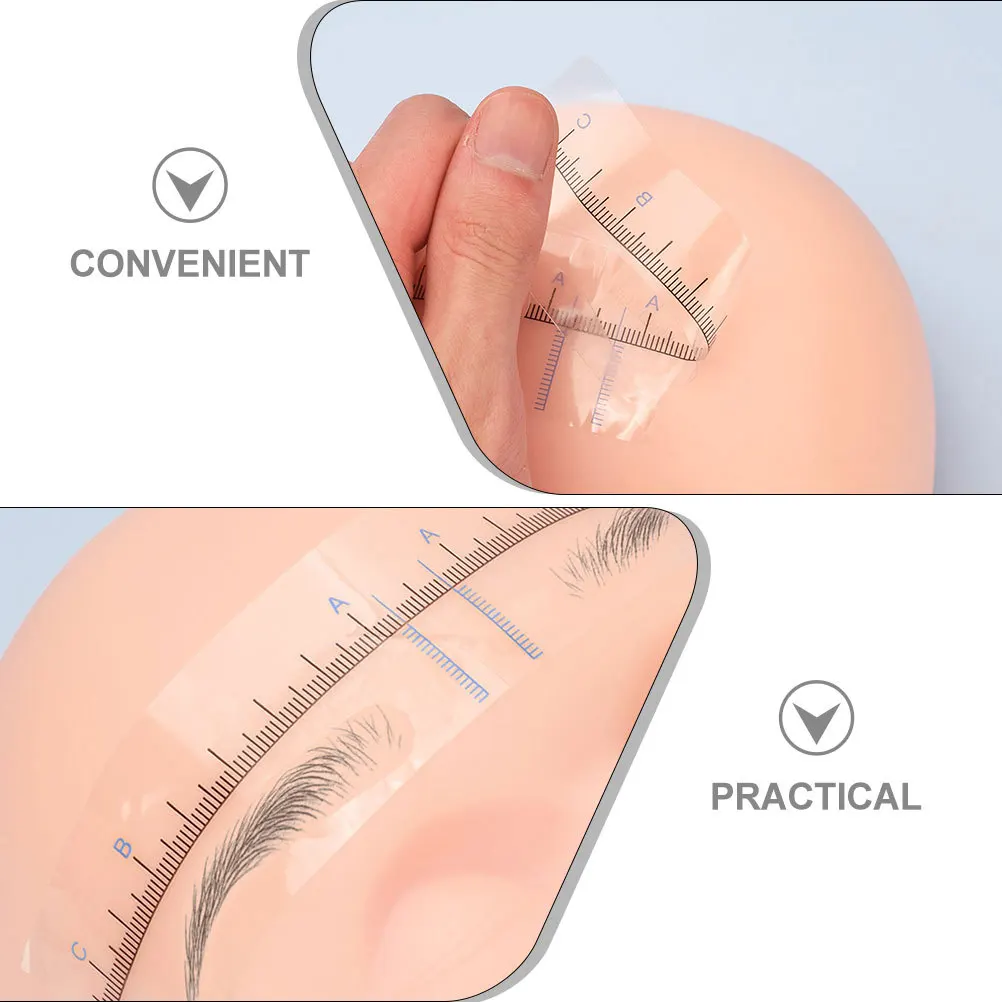 50 個の眉毛測定ツール眉定規プロフェッショナル眉毛シェイパー正確な位置決めタトゥーやメイクアップステンシル用