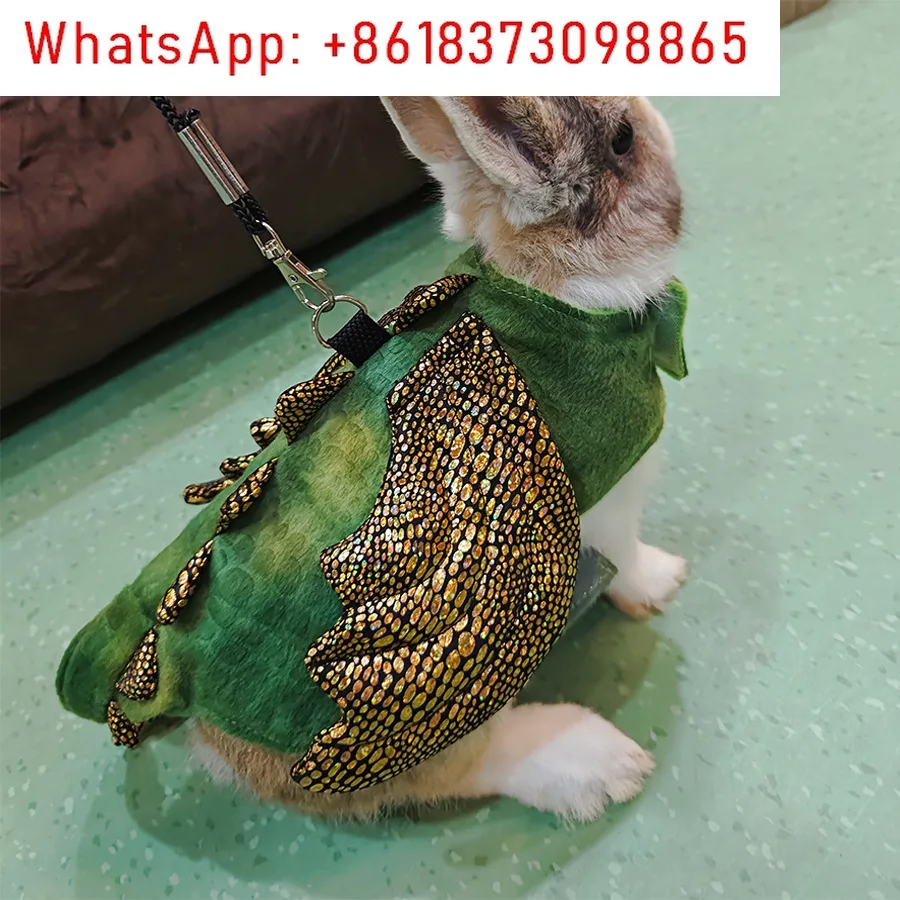 1Pcs rabbit, guinea pig, guinea pig traction rope, go out wing chest strap dinosaur traction rope