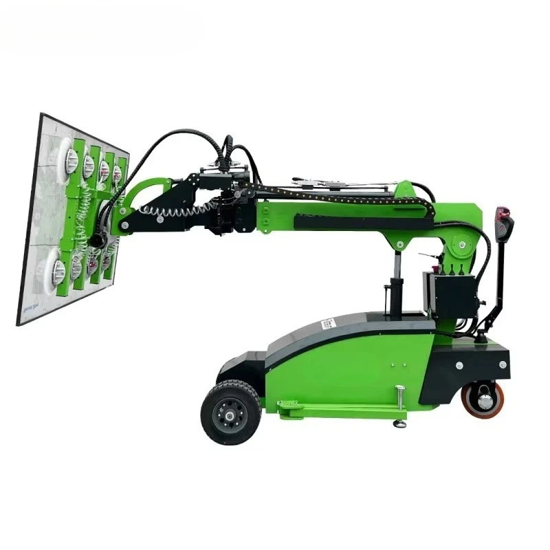 350KG Mobile Glass Transport Cart Manual Suction Cup Lifting Machine Building Glazing Tool