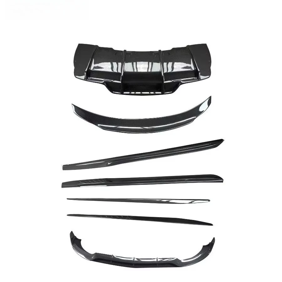 

W205 C63Psm Style Dry Carbon Fiber Body Kit with Front Lip Side Skirt Rear Diffuser Rear Wing