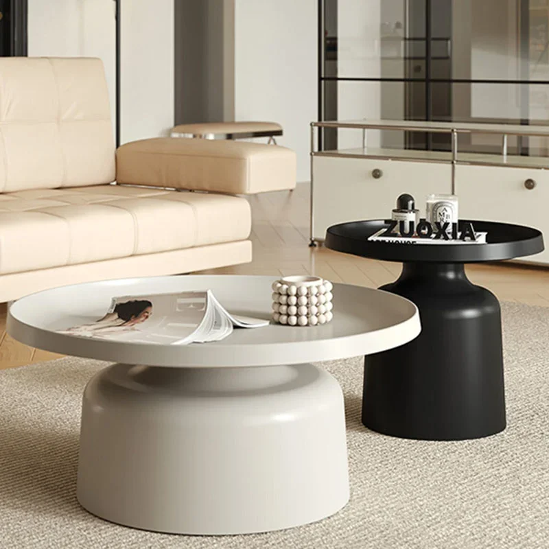 Aesthetic Living Room Coffee Tables Hardcover Round Coffee Table Premium Minimalist Design Table Basse De Salon Home Furniture