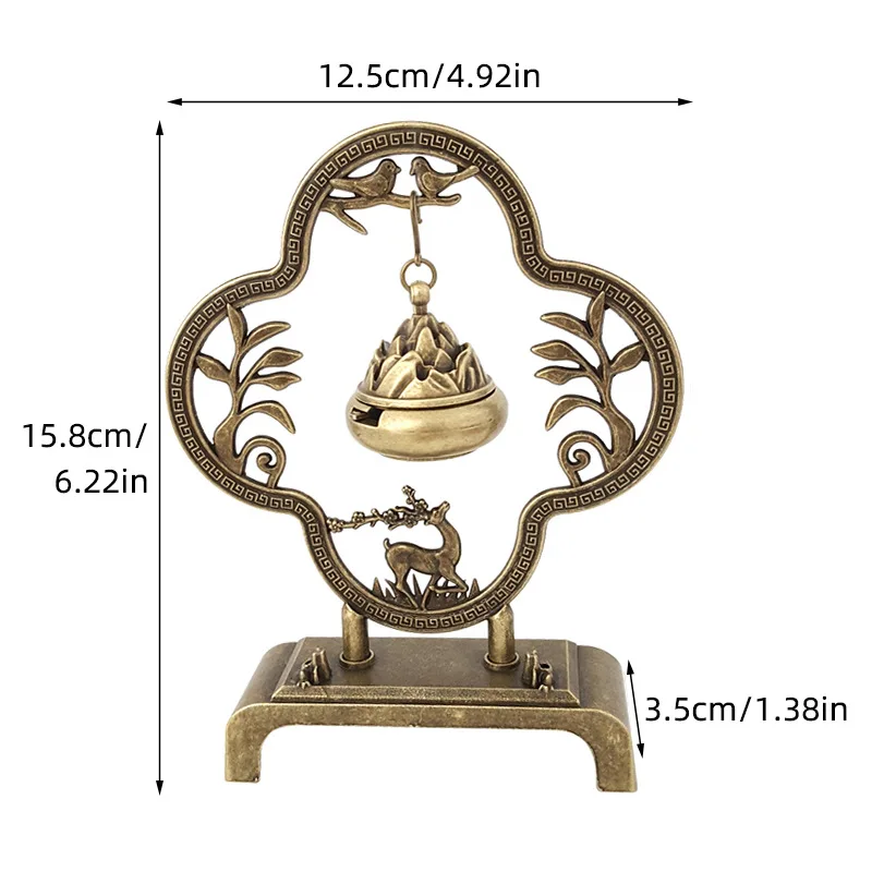 Creative Vintage Hollow Out Metal Incense Burner Holder Exquisite Hill Shape Incense Burner for Yoga Home Tea Ceremony Ornaments