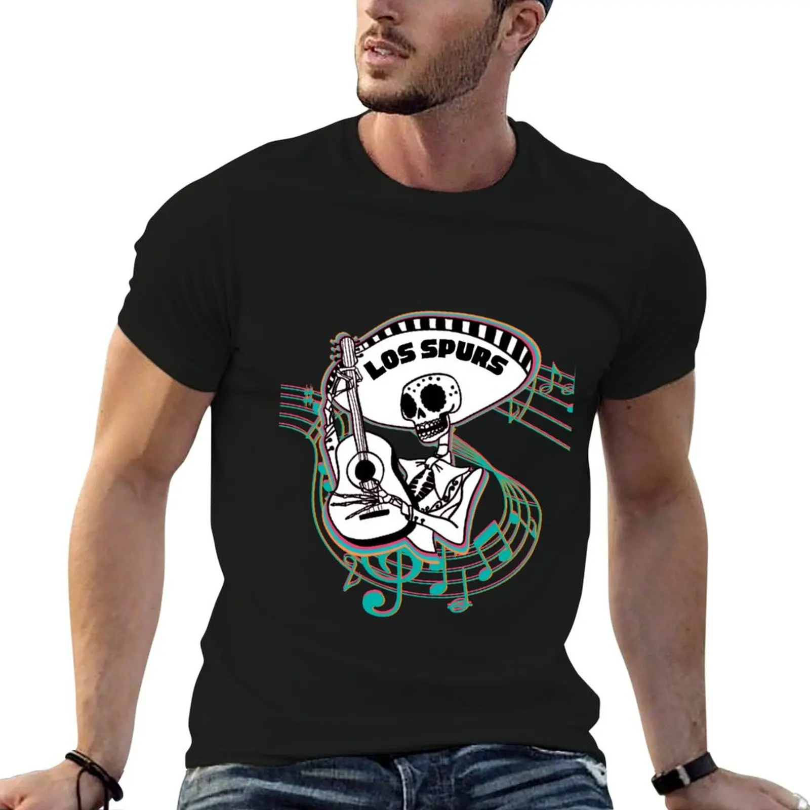 

Mariachi Skull Fiesta Colorway T-Shirt cotton t shirts high quality t shirts for man graphic funny T-Shirt