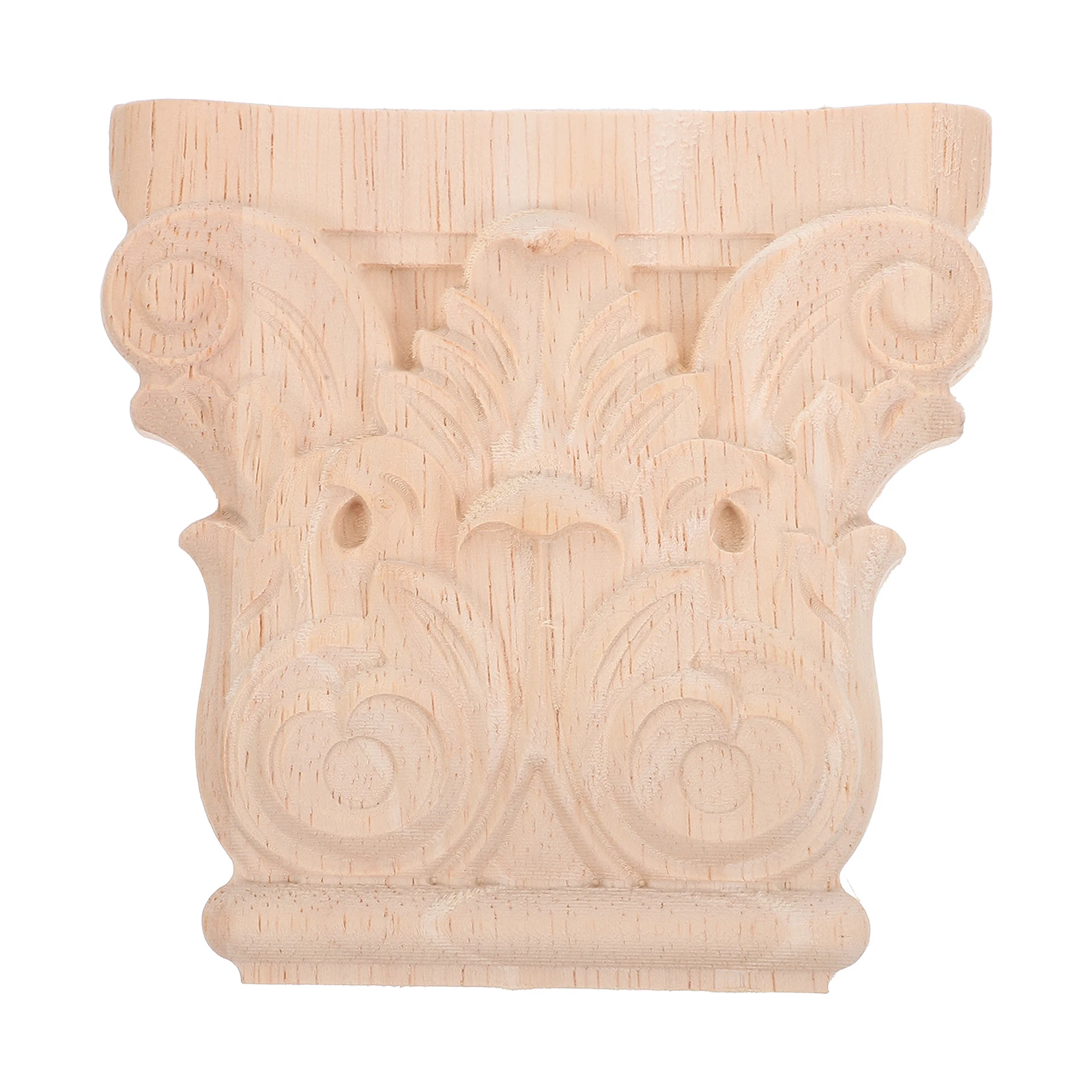 

Wood Appliques Roman Column Corbels Decorative Wood Carving Crowns Molding Blocks Furniture Parts Practical Home Garden